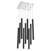 9 Light Chandelier-Matte Black