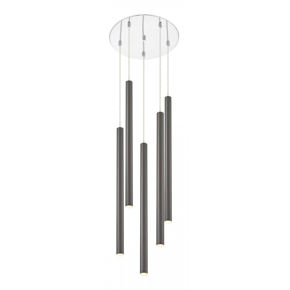 5 Light Chandelier-Pearl Black