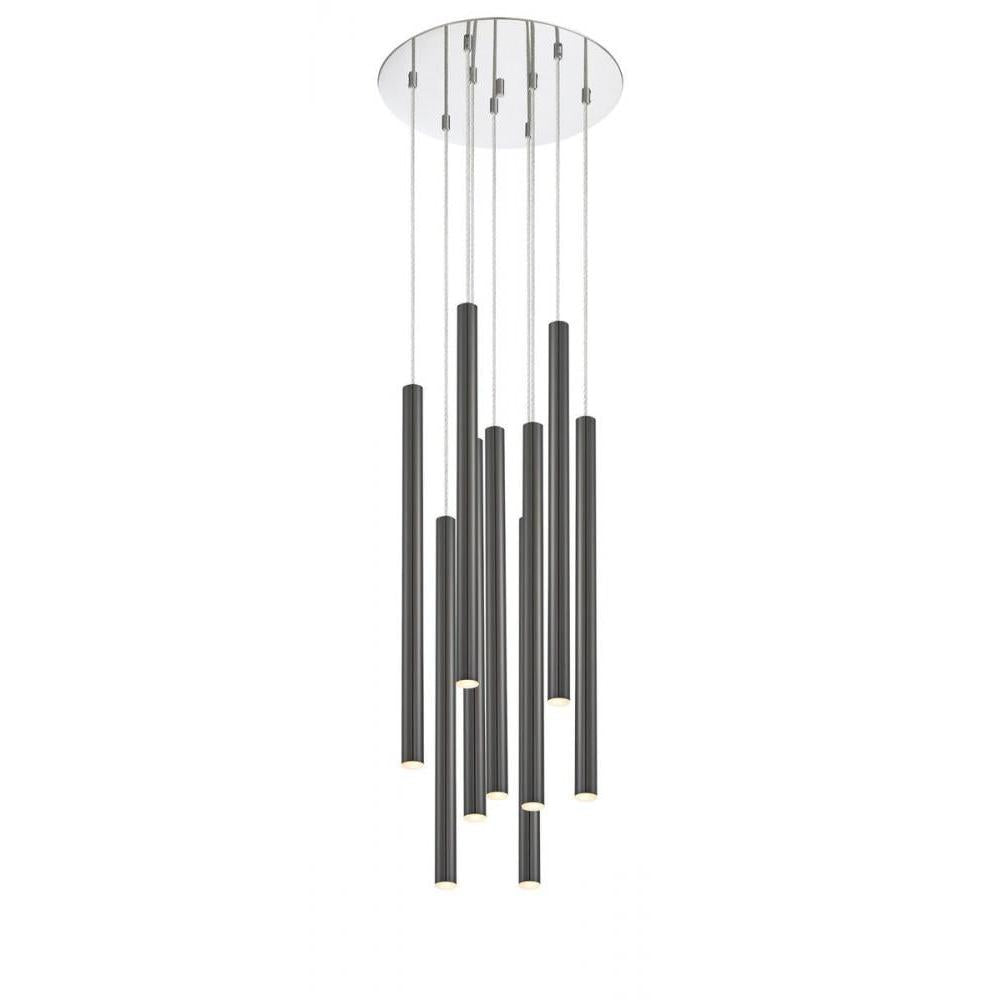 9 Light Chandelier-Pearl Black