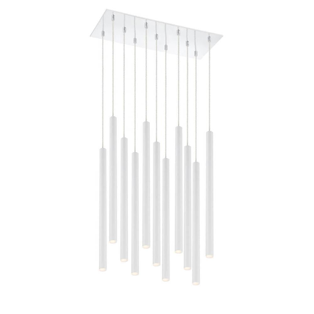 11 Light Chandelier-Matte White