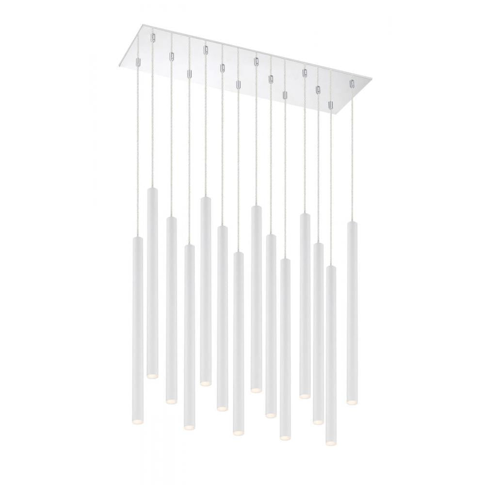 14 Light Chandelier-Matte White
