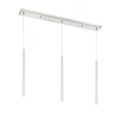 3 Light Linear Chandelier-Matte White