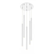 5 Light Chandelier-Matte White