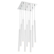 9 Light Chandelier-Matte White
