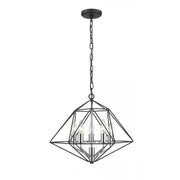 5 Light Chandelier-Matte Black