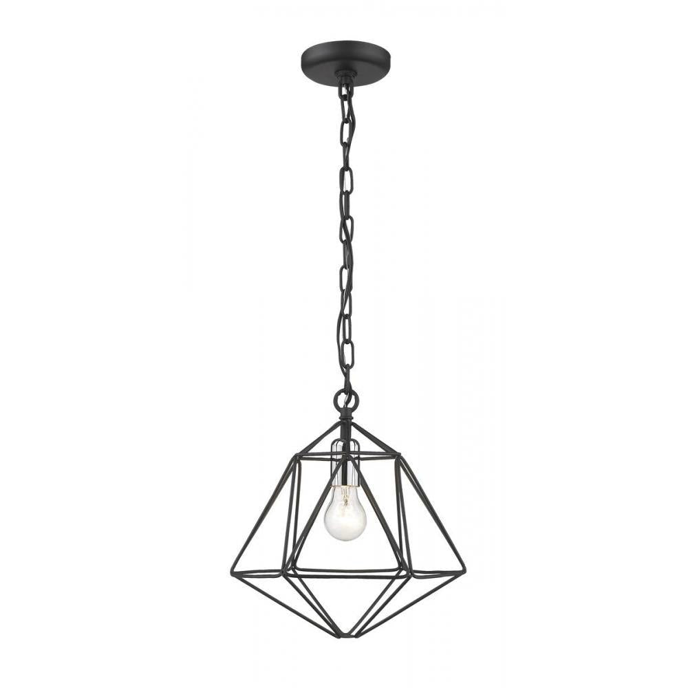 1 Light Pendant-Matte Black