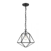 1 Light Pendant-Matte Black