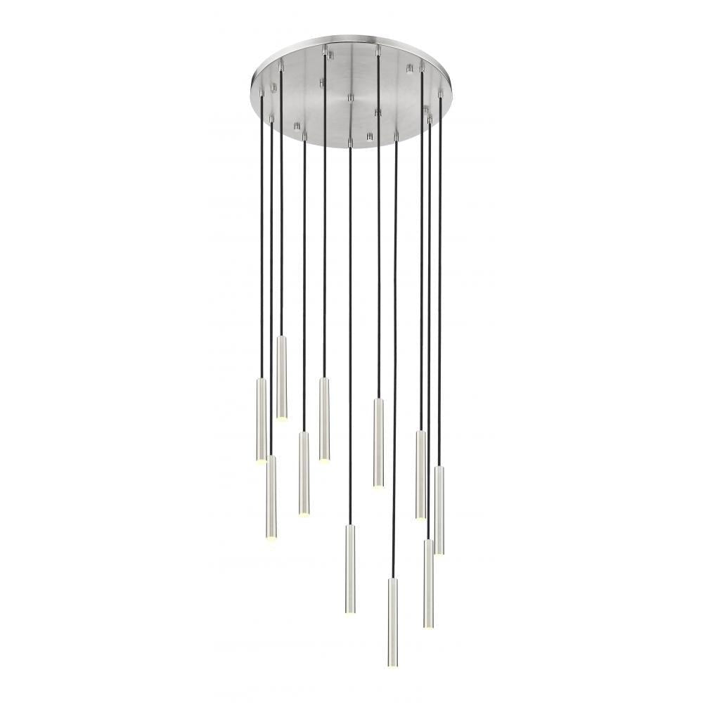 11 Light Chandelier-Brushed Nickel