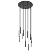 11 Light Chandelier-Matte Black