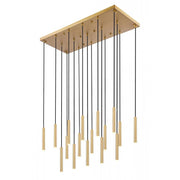 17 Light Linear Chandelier-Modern Gold