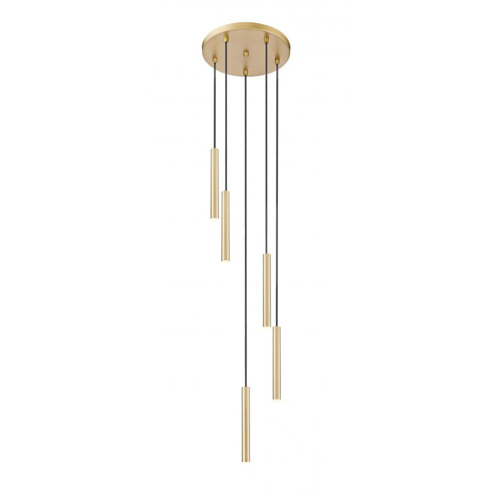 5 Light Chandelier-Modern Gold