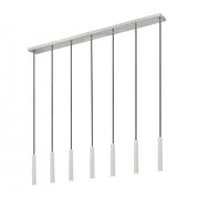 7 Light Linear Chandelier-Brushed Nickel