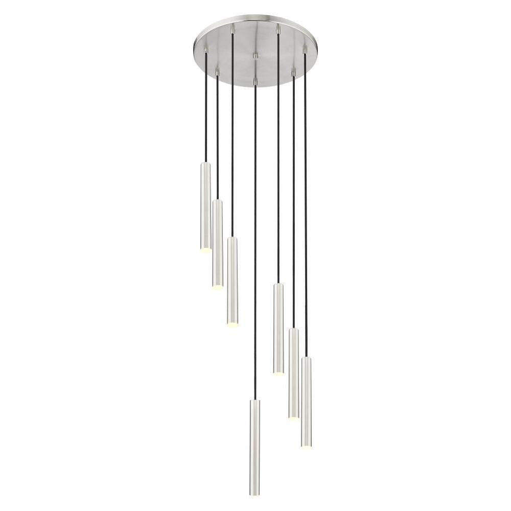 7 Light Chandelier-Brushed Nickel