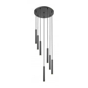 7 Light Chandelier-Matte Black