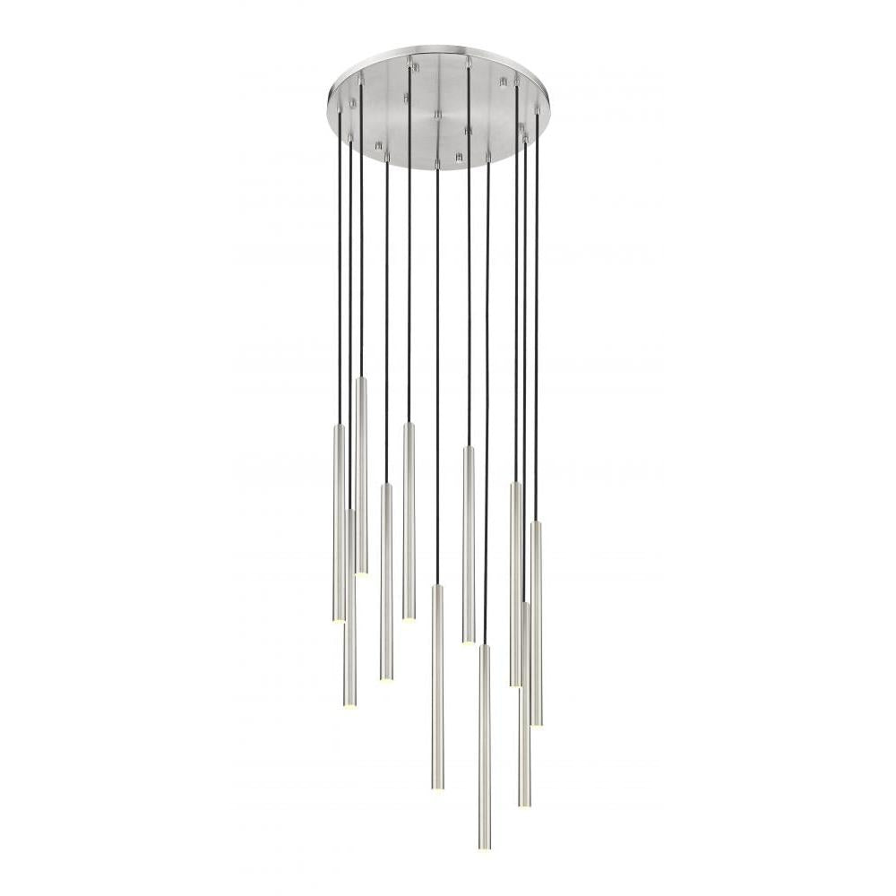 11 Light Chandelier-Brushed Nickel