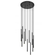 11 Light Chandelier-Matte Black