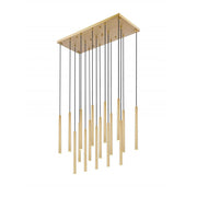17 Light Linear Chandelier-Modern Gold