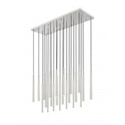 23 Light Linear Chandelier-Brushed Nickel