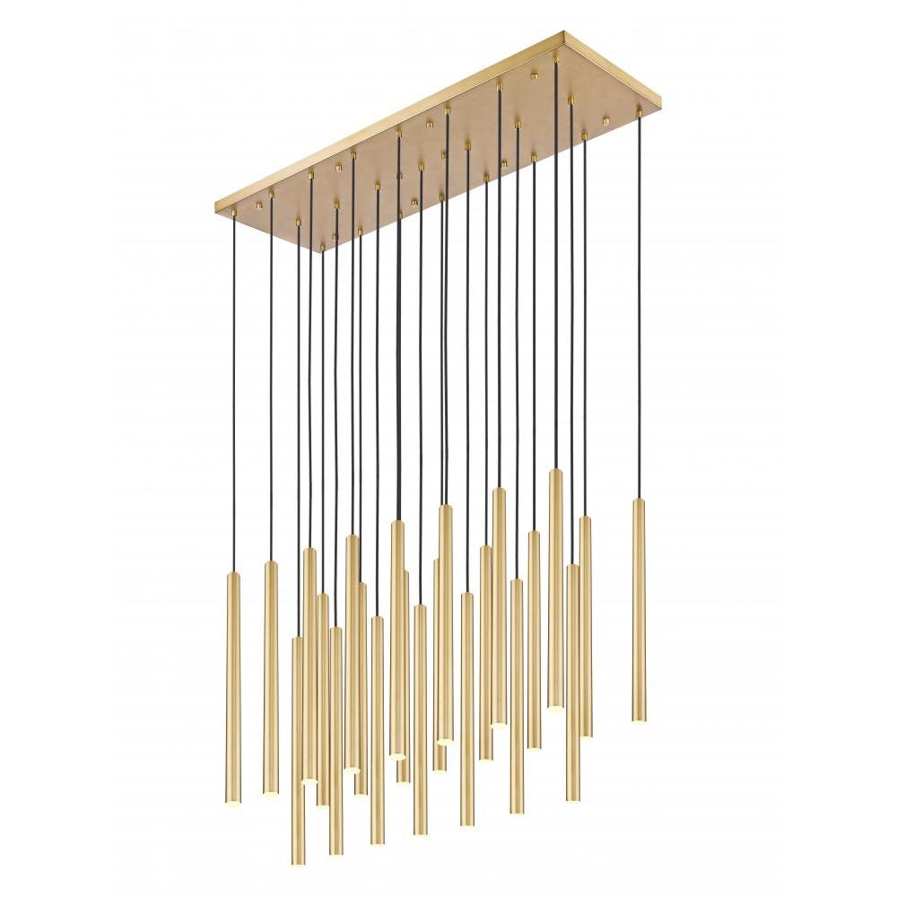 23 Light Linear Chandelier-Modern Gold