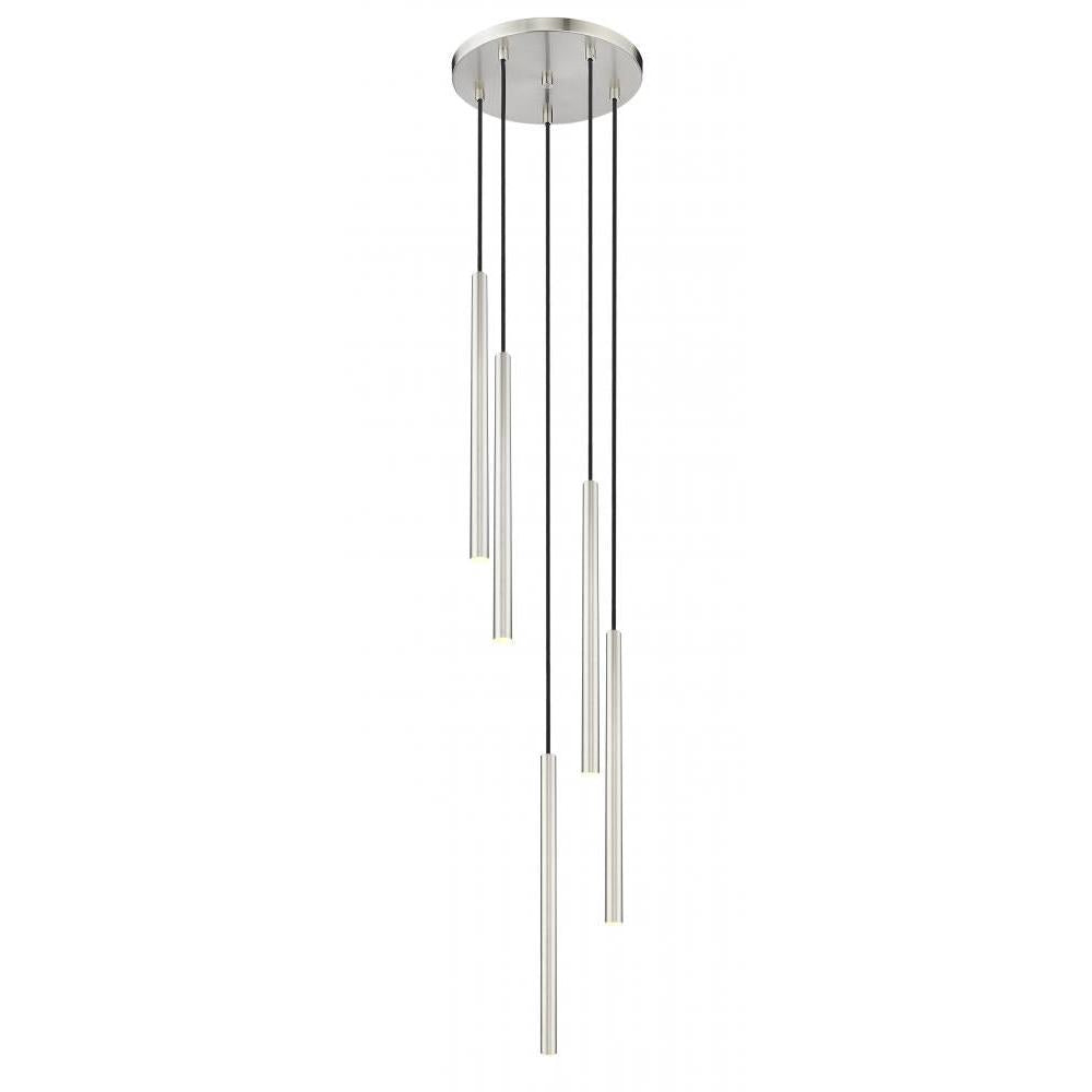 5 Light Chandelier-Brushed Nickel
