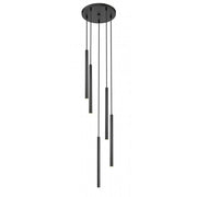 5 Light Chandelier-Matte Black
