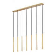 7 Light Linear Chandelier-Modern Gold