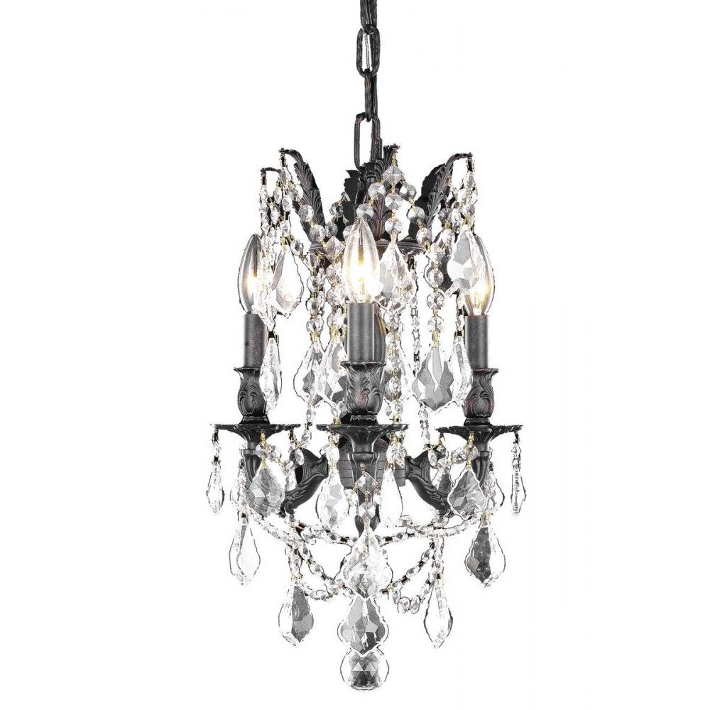 Elegant Lighting ROSALIA 9203D13DB/RC Mini Pendant Traditional - Dark Bronze