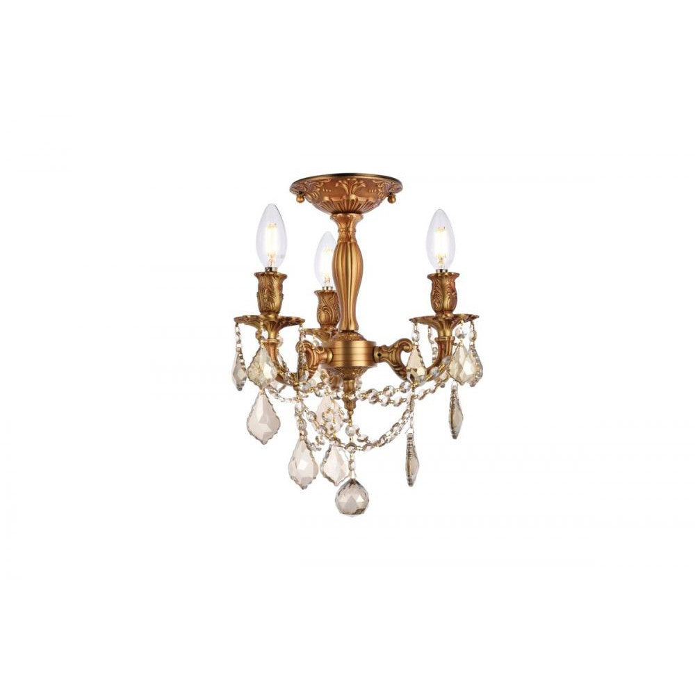 Elegant Lighting ROSALIA 9203F13FG-GT/RC Flush Mount Traditional - French Gold