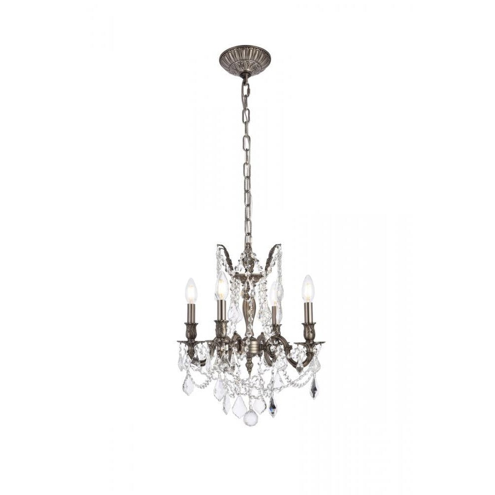 Elegant Lighting ROSALIA 9204D17PW/RC Pendant Traditional - Pewter