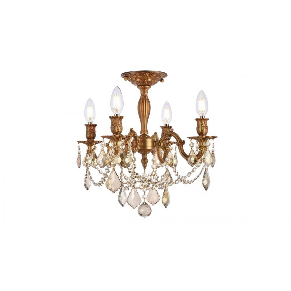 Elegant Lighting ROSALIA 9204F17FG-GT/RC Flush Mount Traditional - French Gold