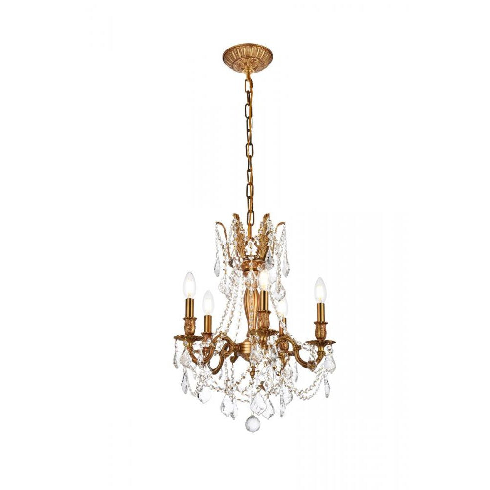 Elegant Lighting ROSALIA 9205D18FG/RC Pendant Traditional - French Gold