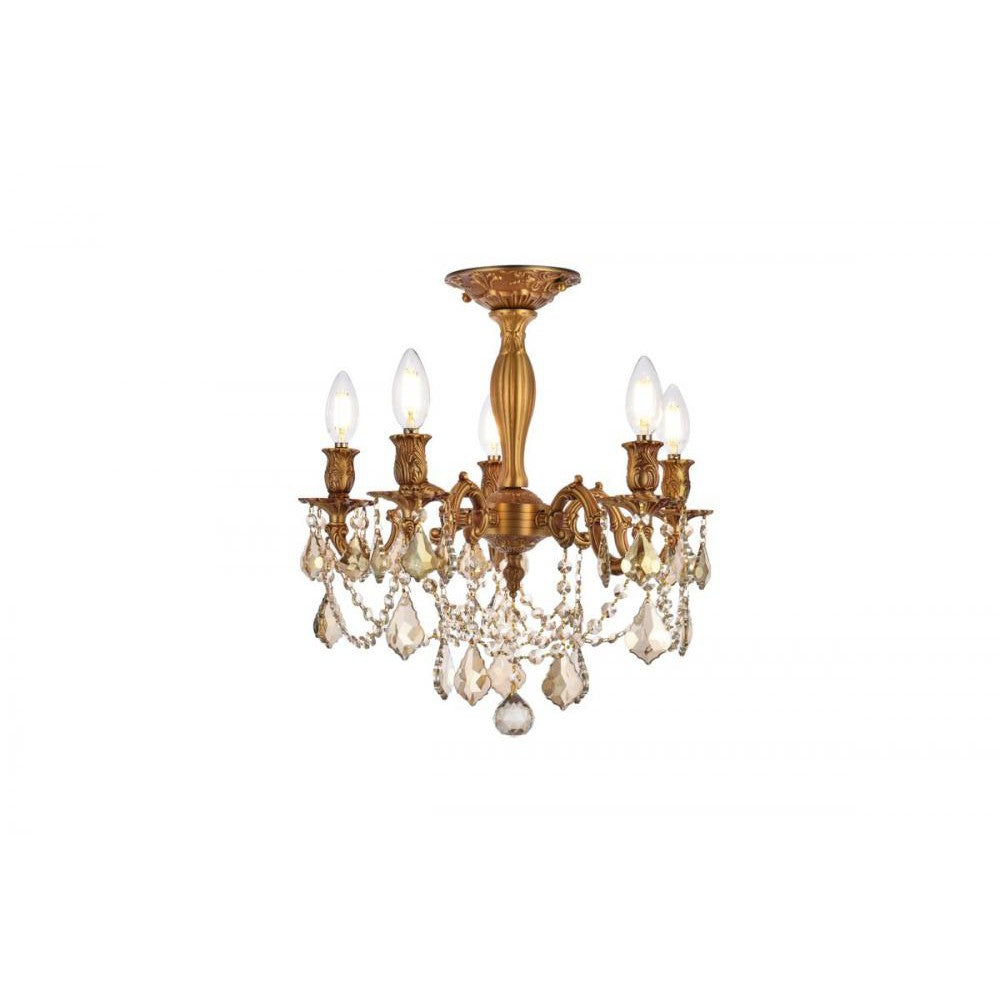 Elegant Lighting ROSALIA 9205F18FG-GT/RC Flush Mount Traditional - French Gold