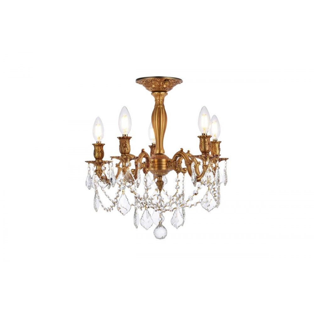 Elegant Lighting ROSALIA 9205F18FG/RC Flush Mount Traditional - French Gold