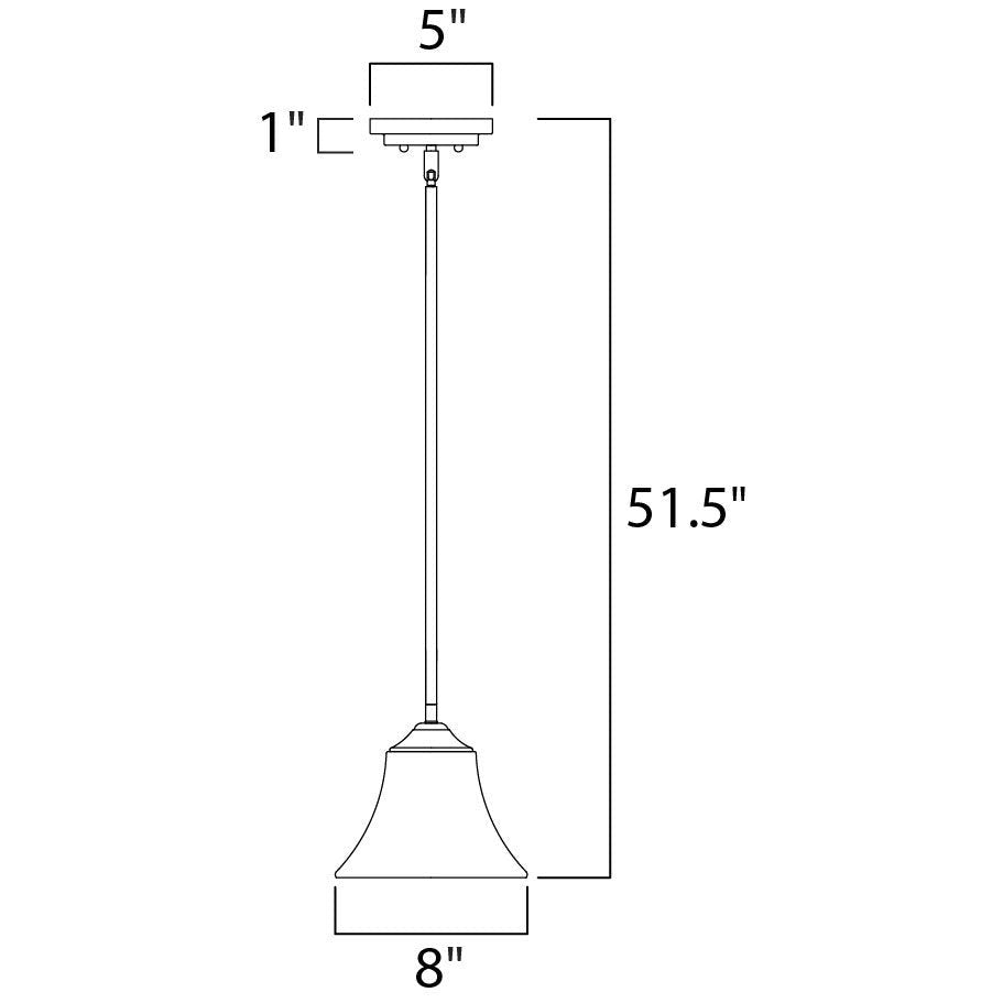 Maxim Lighting AURORA 92090FTSN Mini Pendant Americana - Nickel