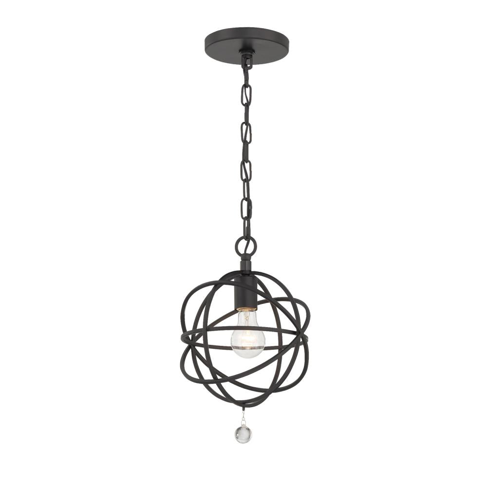 Crystorama SOLARIS 9220-BK Pendant Contemporary - Black