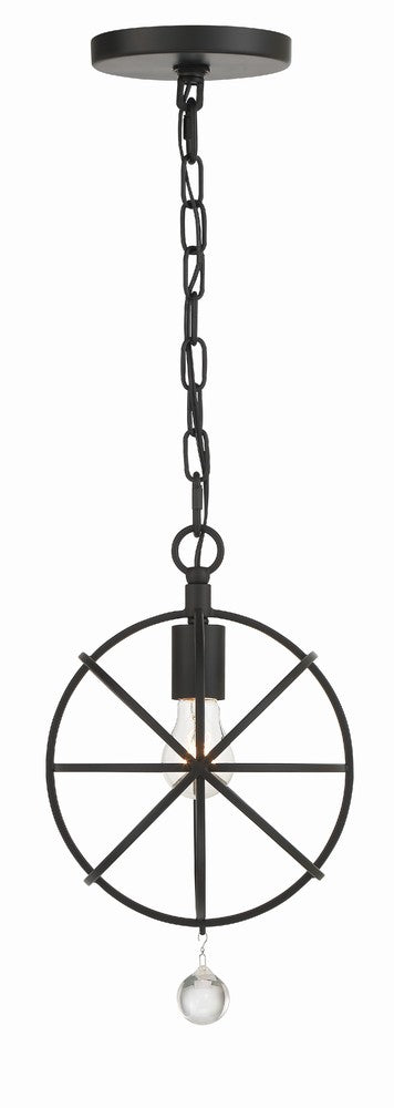 Crystorama SOLARIS 9220-BK Pendant Contemporary - Black