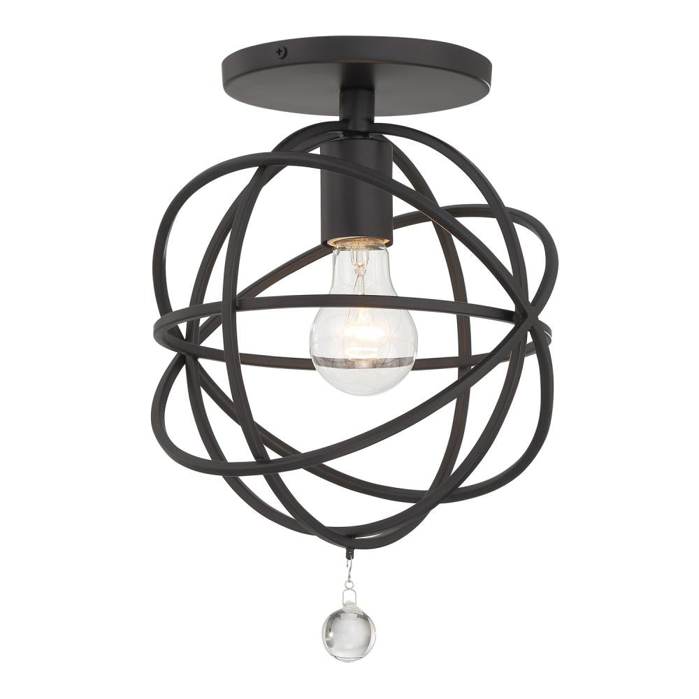 Crystorama SOLARIS 9220-BK_CEILING Flush Mount Contemporary - Black