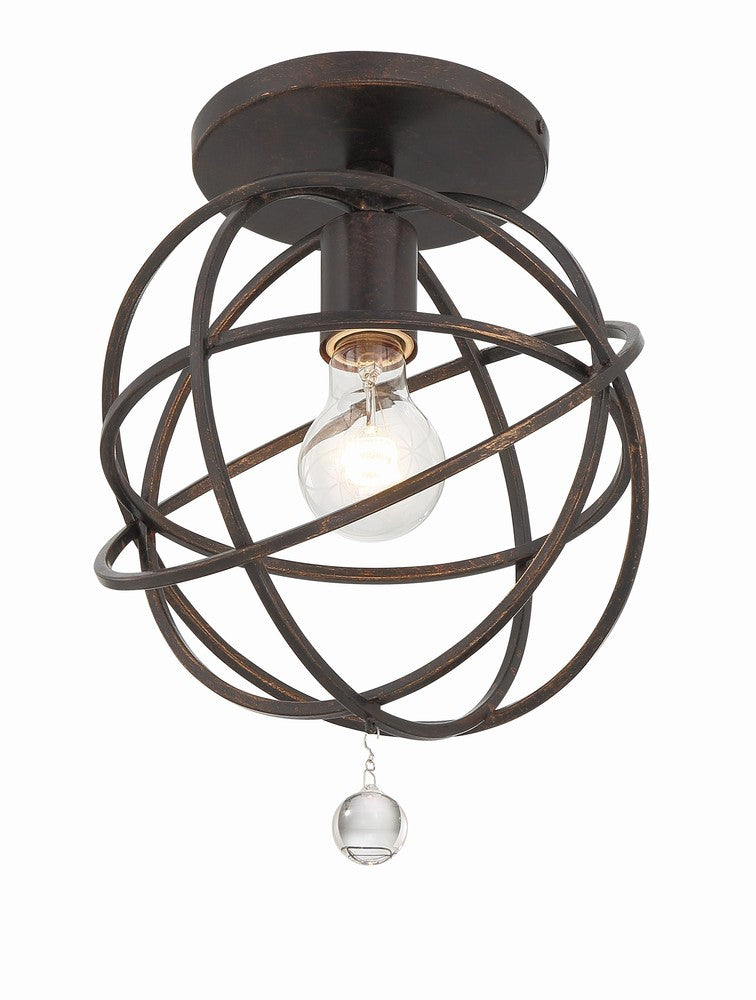 Crystorama SOLARIS 9220-EB_CEILING Flush Mount Contemporary - English Bronze