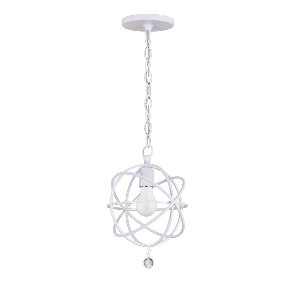 Crystorama 9220-WW Mini Pendant, UL Damp Rated, Wet White