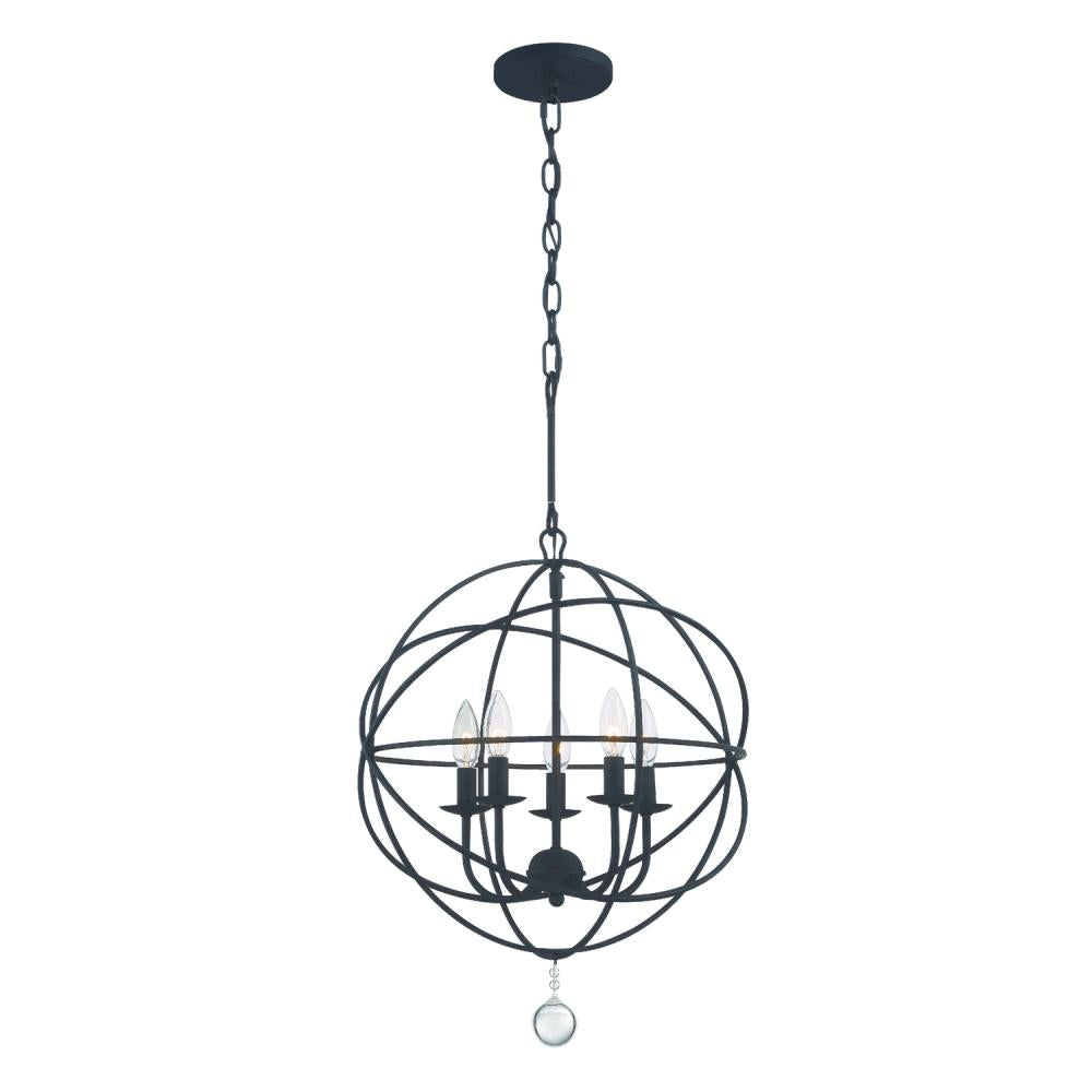 Crystorama SOLARIS 9224-BK Mini Chandelier Contemporary - Black