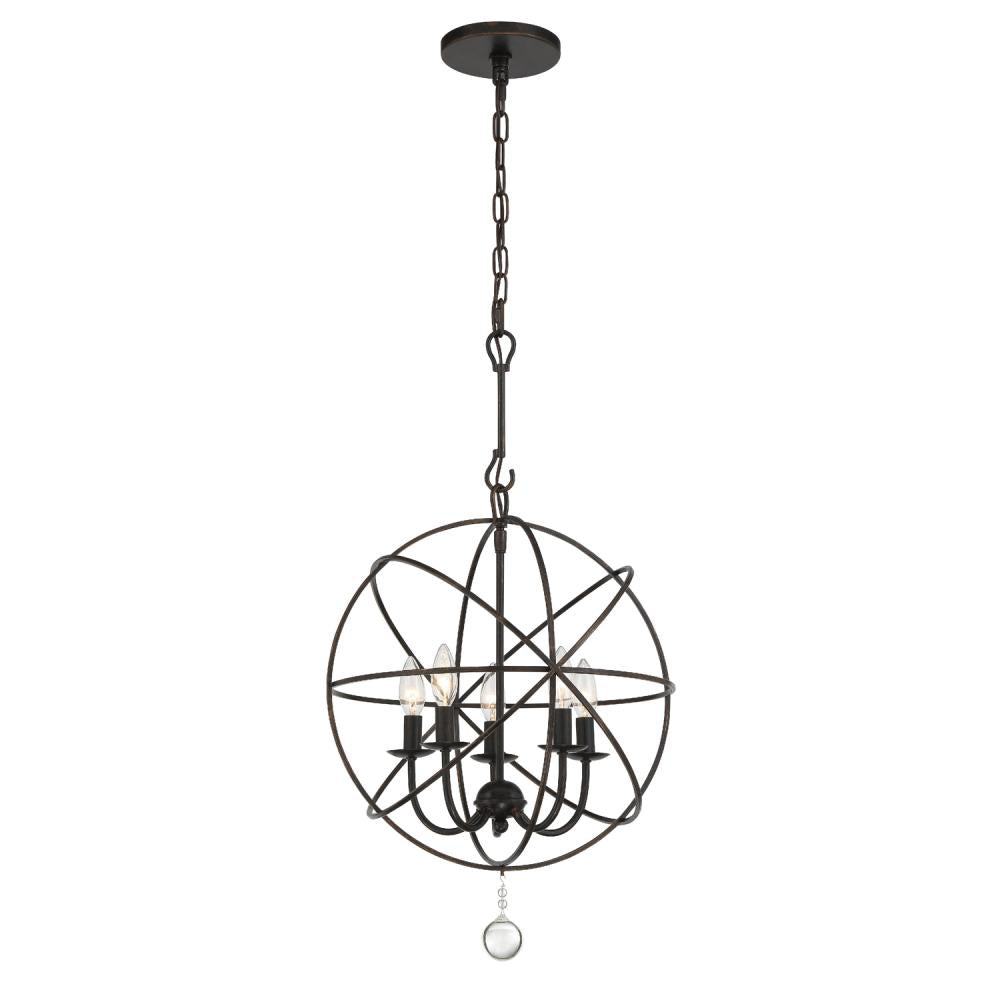 Crystorama SOLARIS 9224-EB Mini Chandelier Contemporary - English Bronze