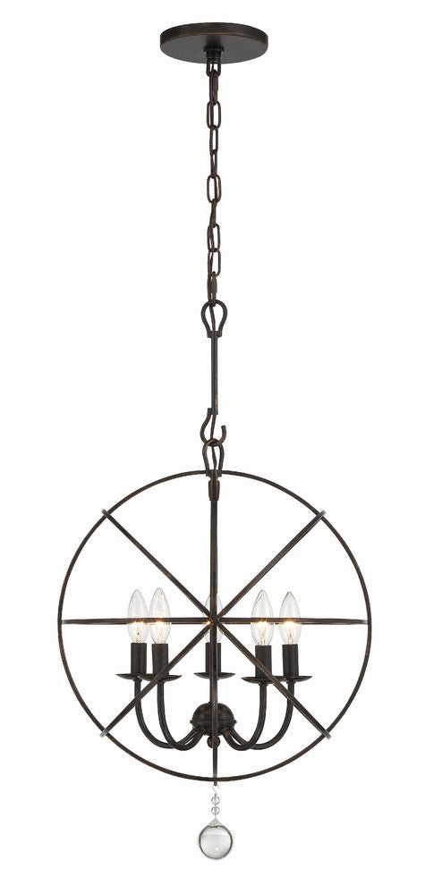 Crystorama SOLARIS 9224-EB Mini Chandelier Contemporary - English Bronze