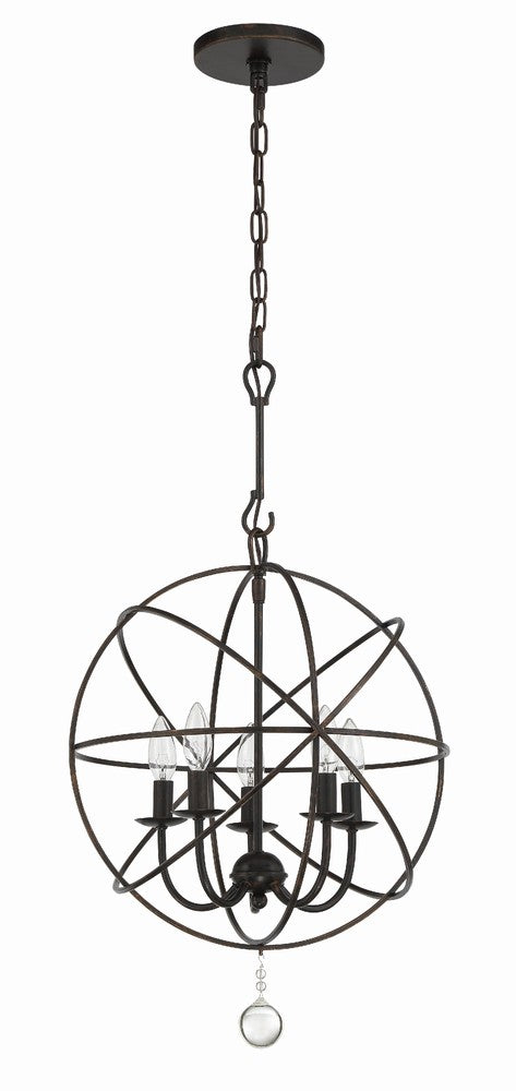 Crystorama SOLARIS 9224-EB Mini Chandelier Contemporary - English Bronze