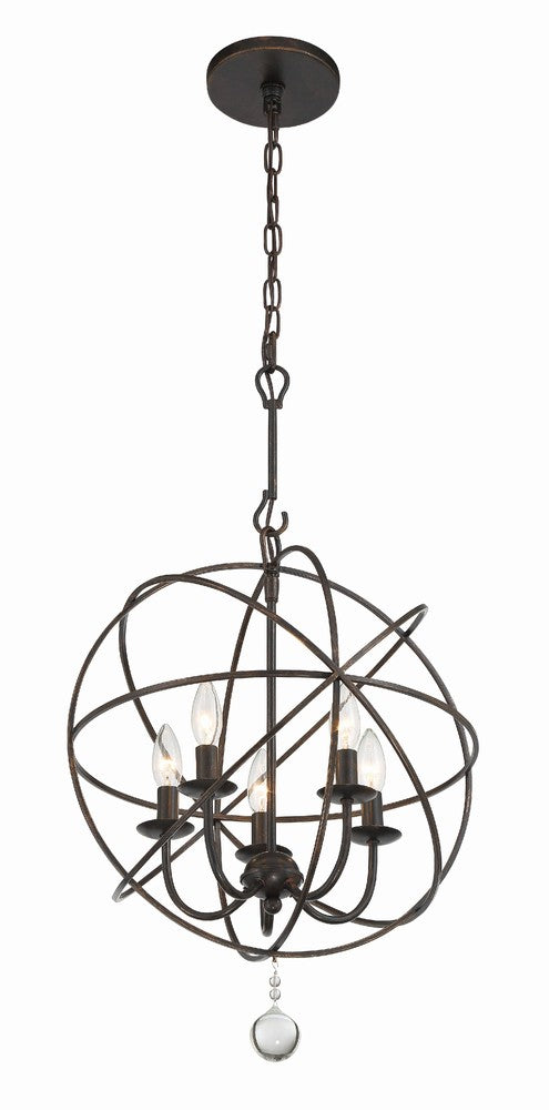 Crystorama SOLARIS 9224-EB Mini Chandelier Contemporary - English Bronze