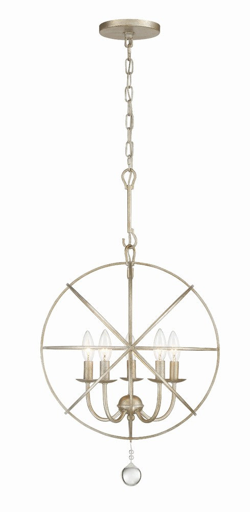 Crystorama SOLARIS 9224-OS Mini Chandelier Contemporary - Olde Silver