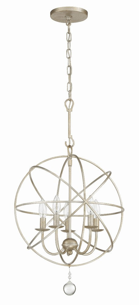 Crystorama SOLARIS 9224-OS Mini Chandelier Contemporary - Olde Silver