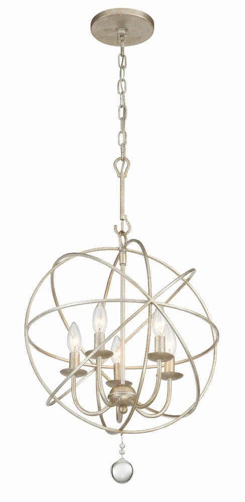 Crystorama SOLARIS 9224-OS Mini Chandelier Contemporary - Olde Silver