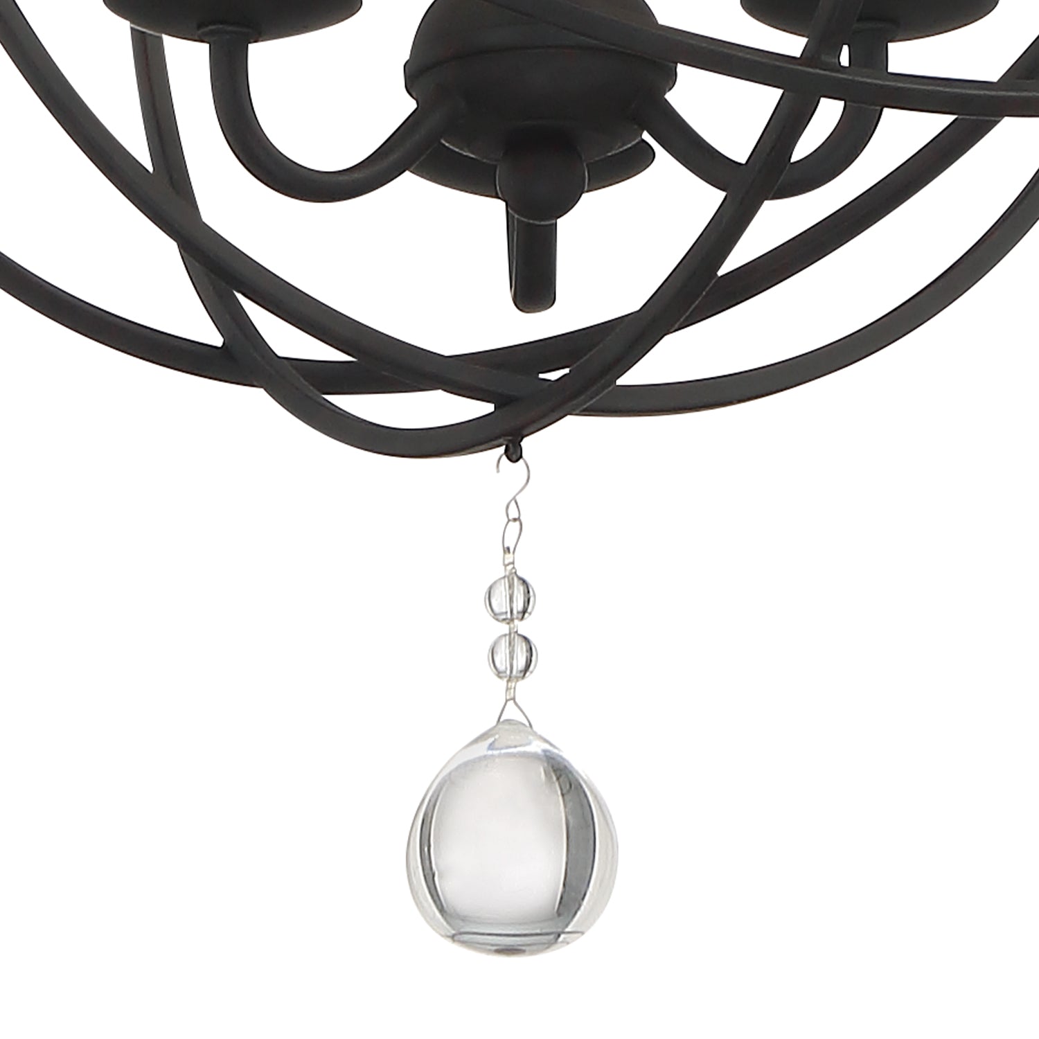 Crystorama Solaris 9225-BK – 12.5 Inch – 3 Light – Chandelier – Black – Damp Rated