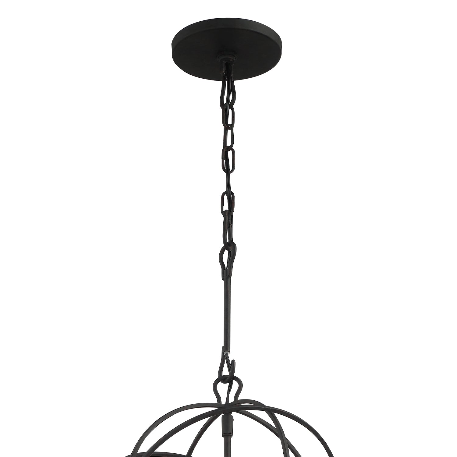 Crystorama Solaris 9225-BK – 12.5 Inch – 3 Light – Chandelier – Black – Damp Rated