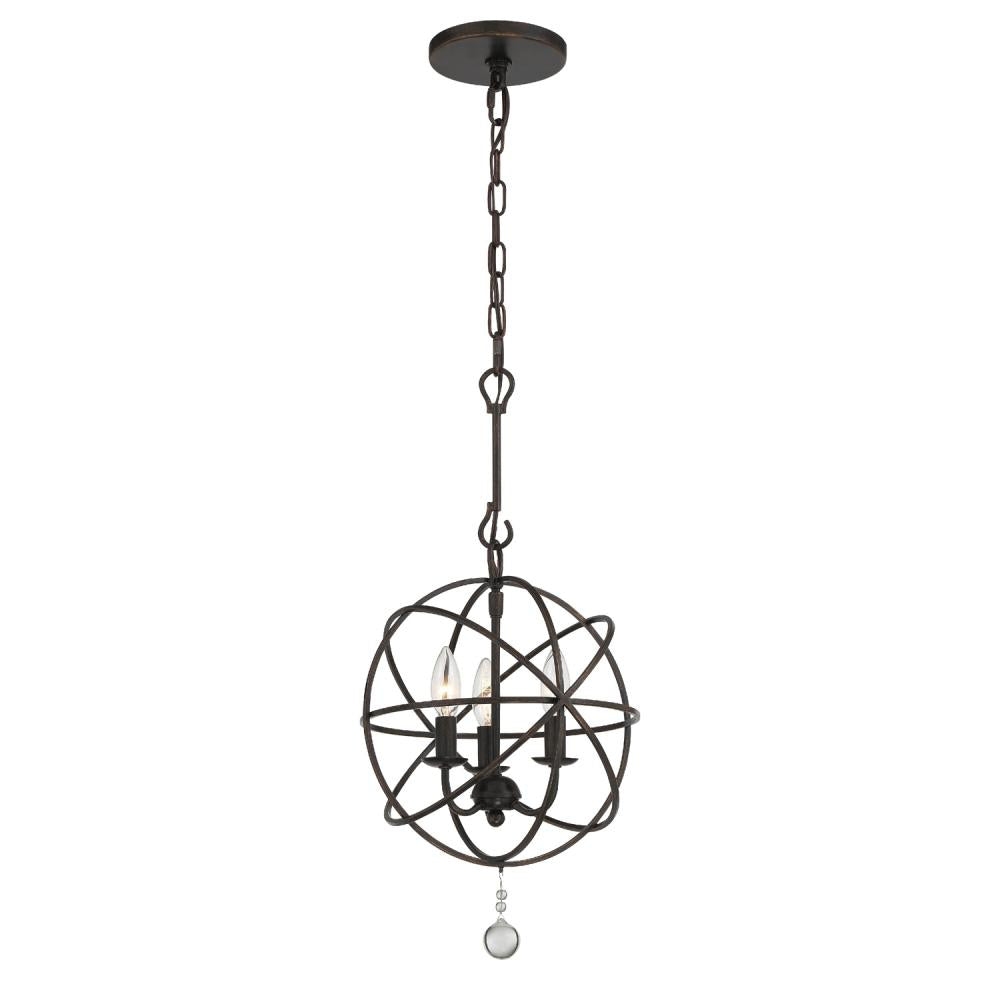 Crystorama SOLARIS 9225-EB Mini Chandelier Contemporary - English Bronze